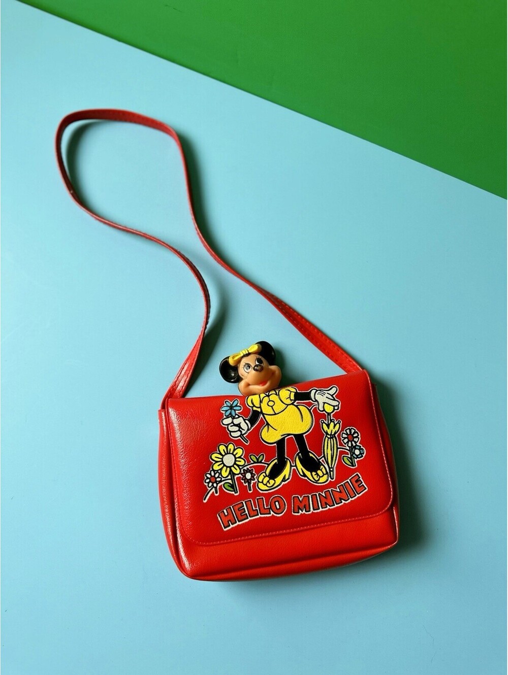 Vintage 1970’s Vinyl Plastic Walt Disney World Minnie Mouse Kids Purse